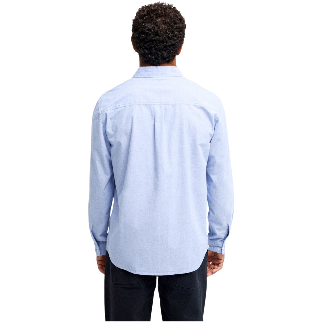 2026 Quiksilver Mens Diamond Chambray Shirt EQYWT04666 - Ashley Blue